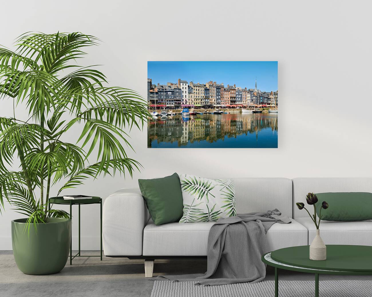 Honfleur Normandy France. The harbour Reproduction