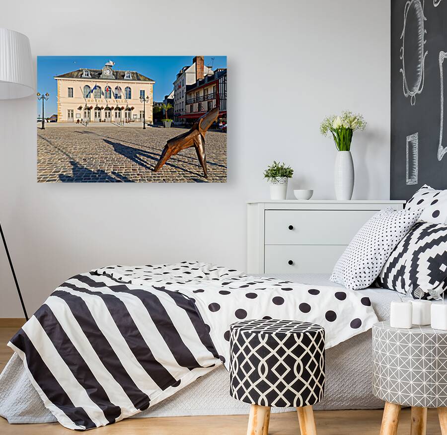 Honfleur Normandy France. The town Hall Hotel de Ville Reproduction