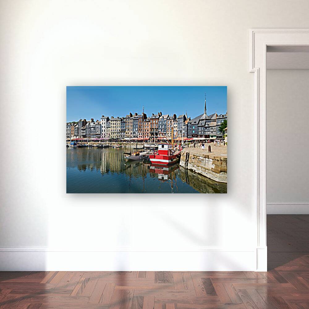Honfleur Normandy France. The harbour Reproduction