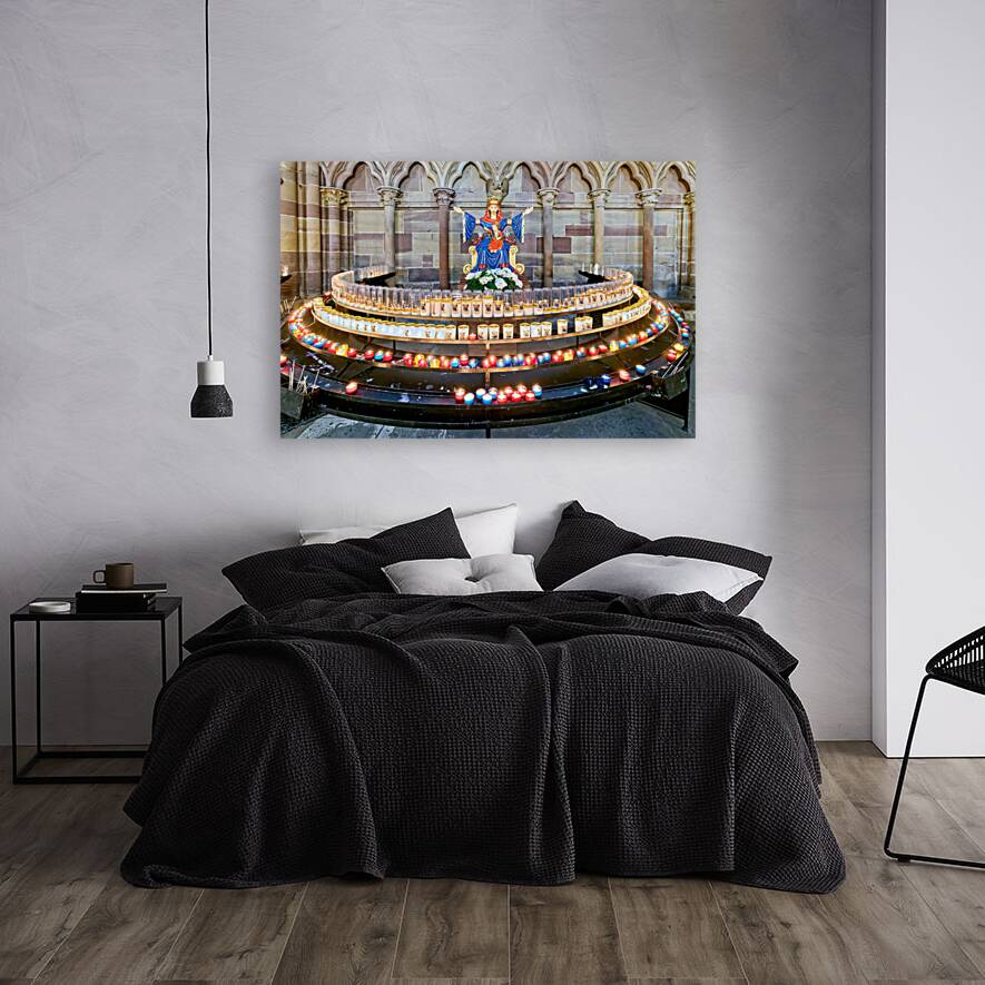 Strasbourg Alsace France. Alsace Wine Route. The Cathedral. Votive candles Reproduction