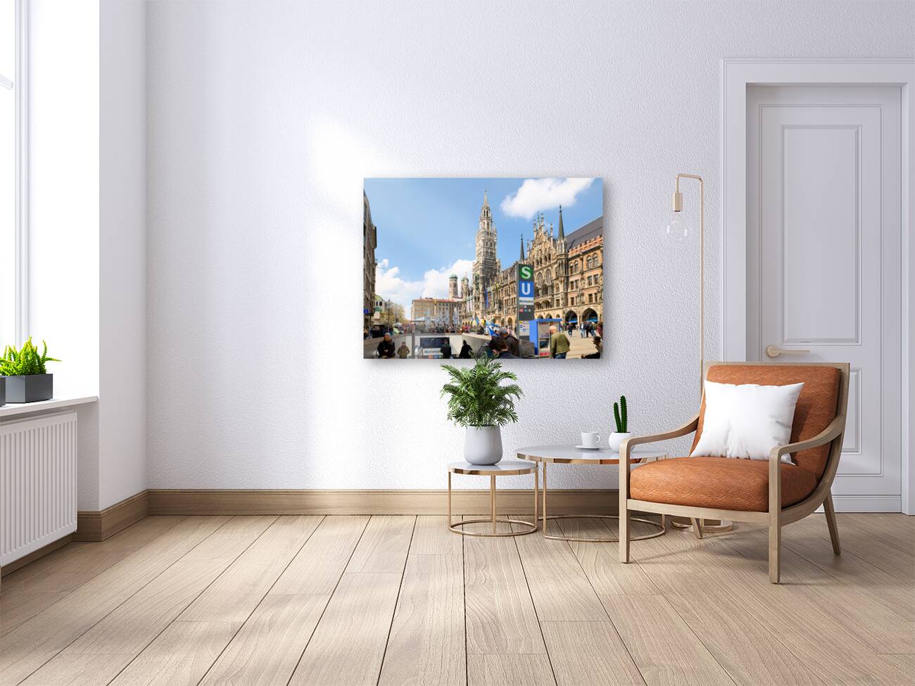 Germany Bavaria Munich. The town hall Rathaus. Marienplatz. Marys square Reproduction