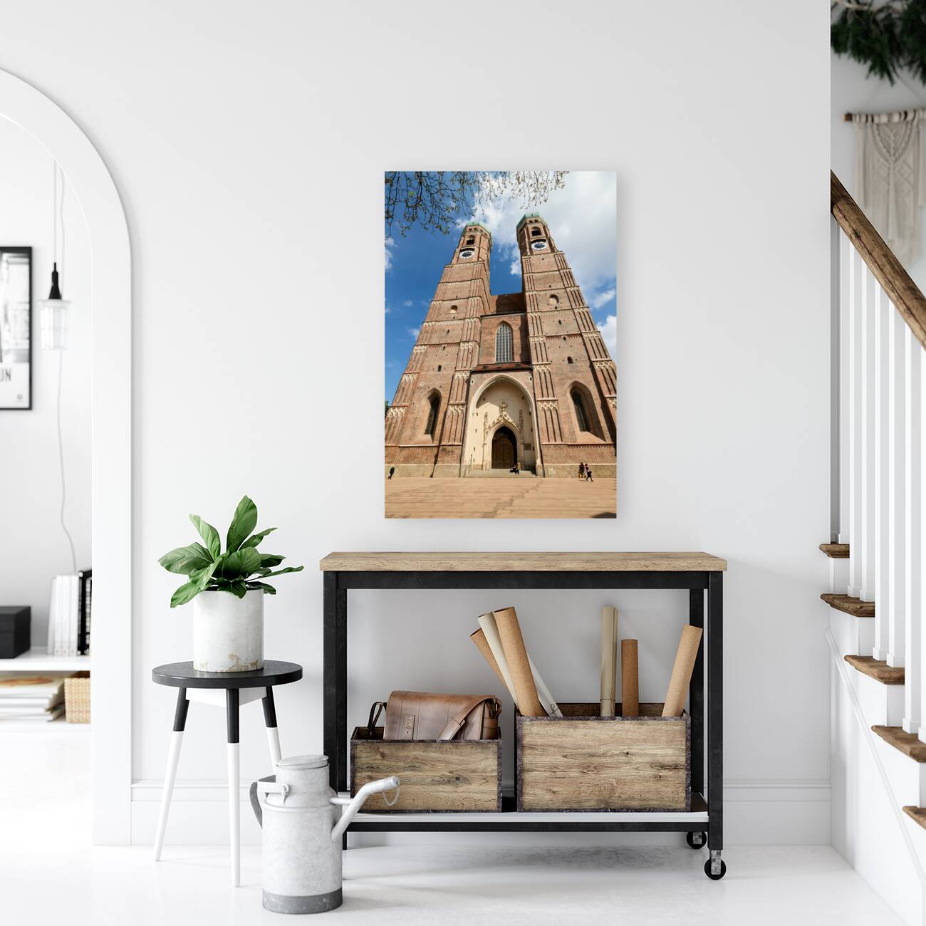 Germany Bavaria Munich. Frauenkirche. The Dom cathedral Reproduction