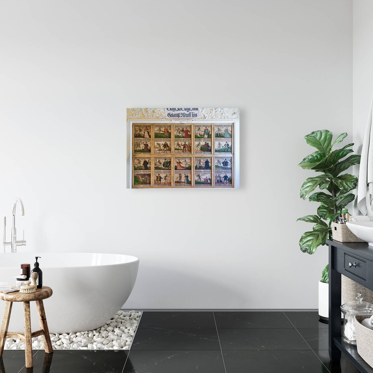 Germany Bavaria Romantic Road. Fussen. St. Mang’s Abbey. Stadt Museum der Stadt. Museum of History. Danse Macabre Reproduction