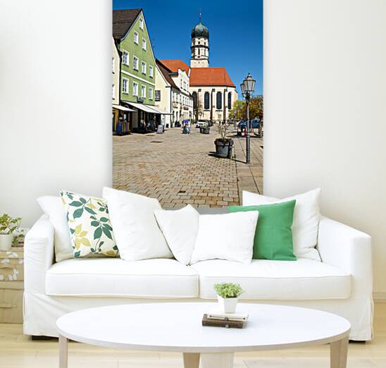 Germany Bavaria Romantic Road. Schongau. Mariae Himmelfahrt church Reproduction