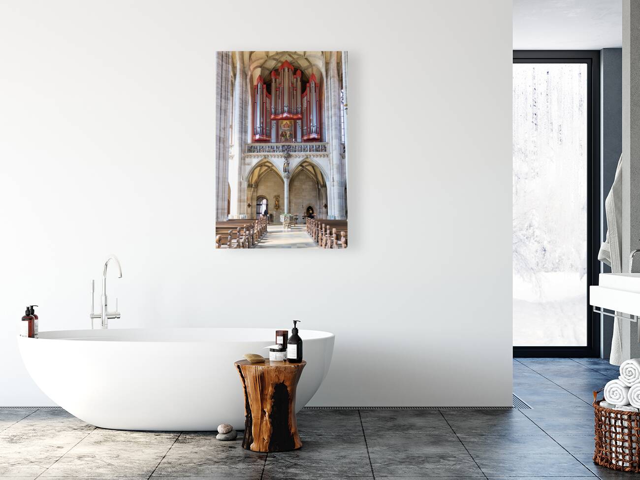 Germany Bavaria Romantic Road. Dinkelsbuhl. Saint Georges Minster Reproduction