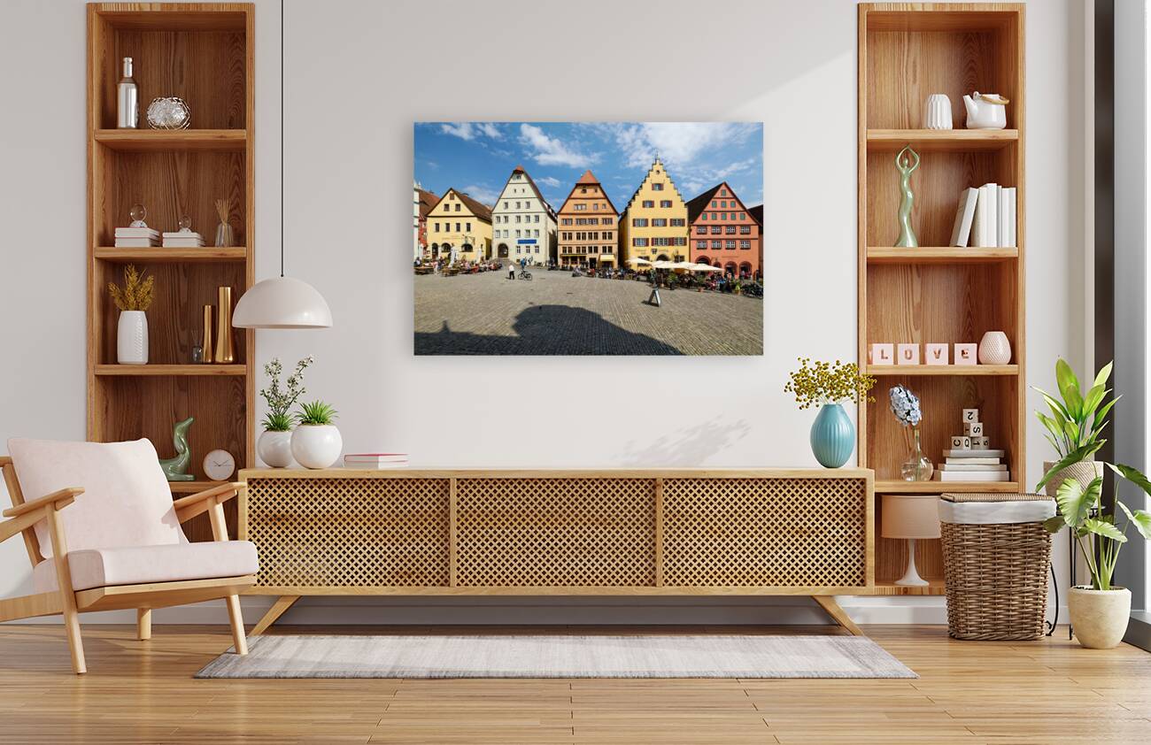 Germany Bavaria Romantic Road. Rothenburg ob der Tauber. Market Square. marktplatz Reproduction