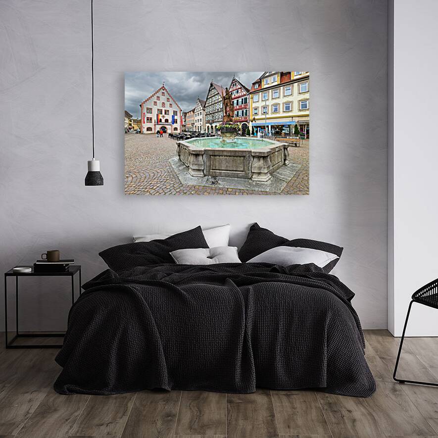 Germany Bavaria Romantic Road. Bad Mergentheim. Market Square Reproduction