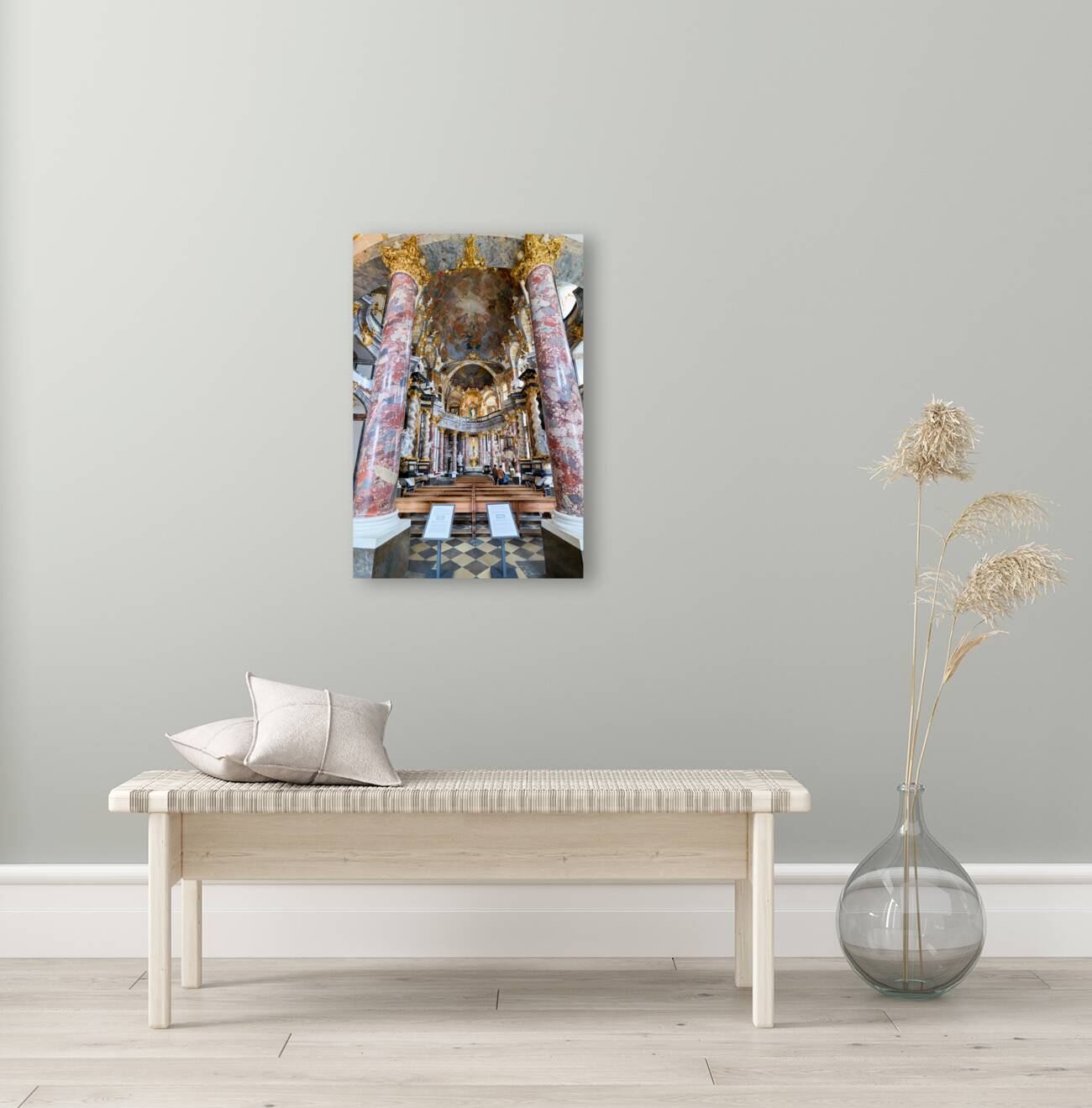 Germany Bavaria Romantic Road. Wurzburg. Hofkirche Court church of Residence Residenz Reproduction