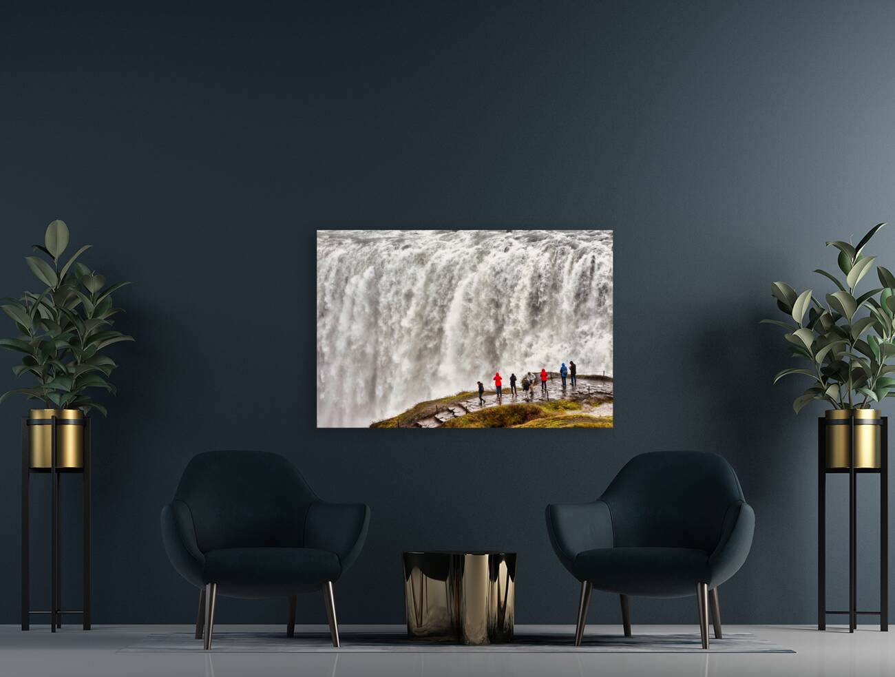 Dettifoss is a waterfall on the river Jökulsá á Fjöllum in the north of Iceland. It is the most powerful waterfall in Europe. Reproduction