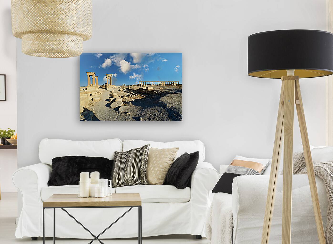 Syria. The ancient city of Palmyra. The tetrapylon Reproduction