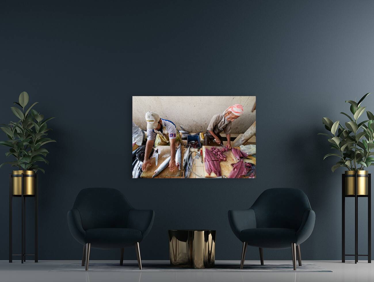 Oman. Muscat. The Fish Market Reproduction