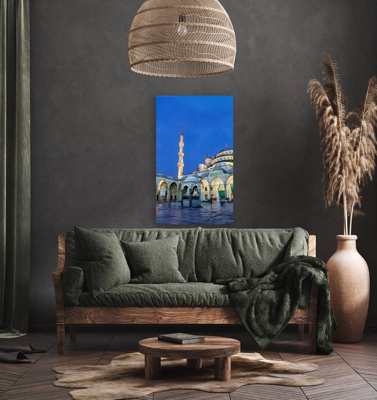 Istanbul Turkey. The Blue Mosque at sunset Reproduction