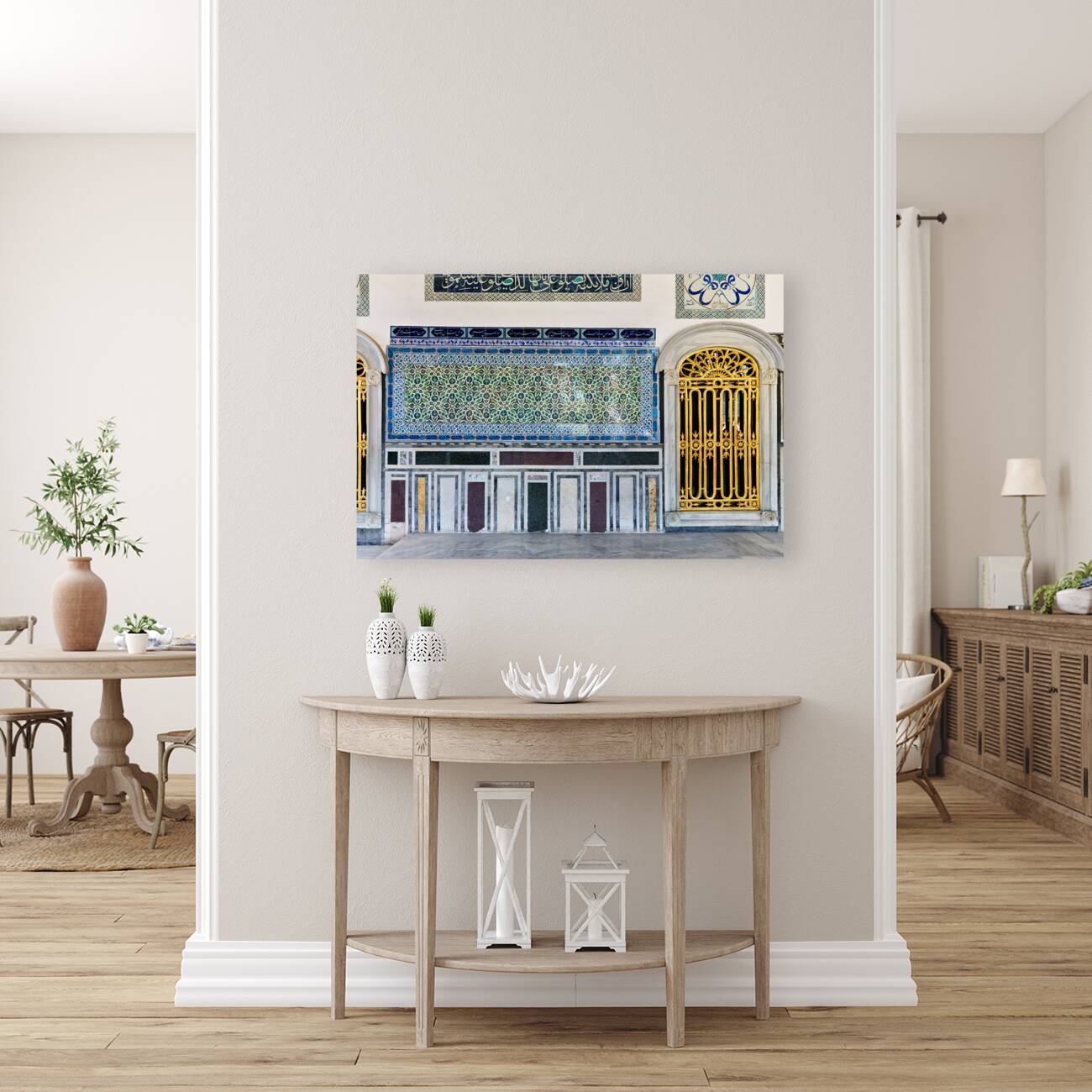 Istanbul Turkey. Topkapi Palace. Decorated walls in the Harem Reproduction