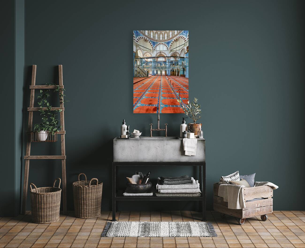 Istanbul Turkey. Rüstem Pasha Mosque Reproduction