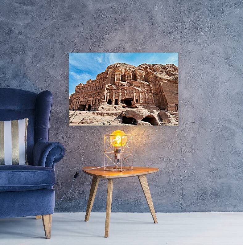 Jordan. Petra archaeological site. The Royal Tombs. Urn Tomb Reproduction