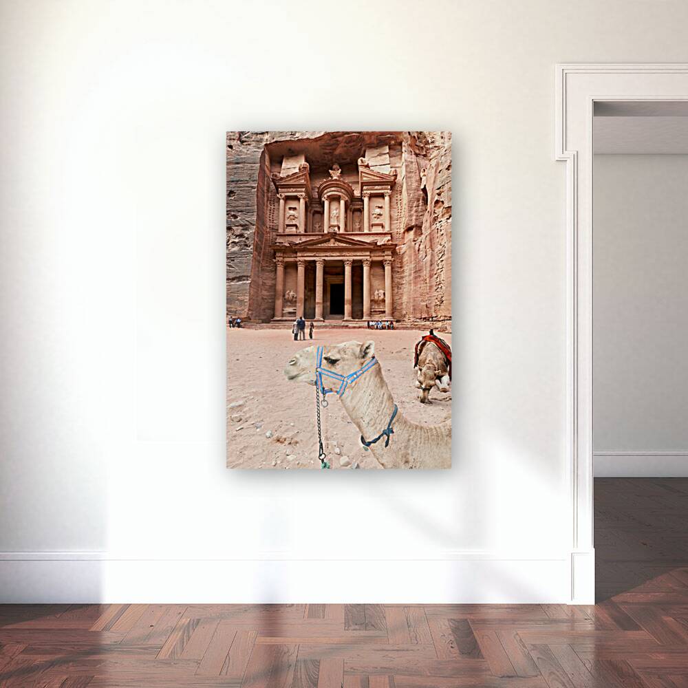 Jordan. Petra archaeological city. Al Khazneh the Treasury Reproduction