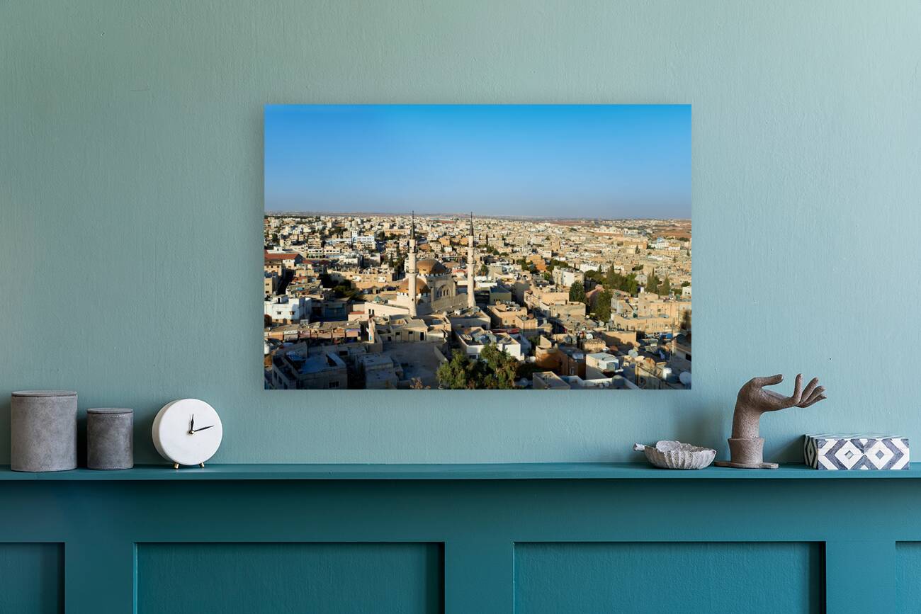 Jordan. Panorama view of Madaba Reproduction