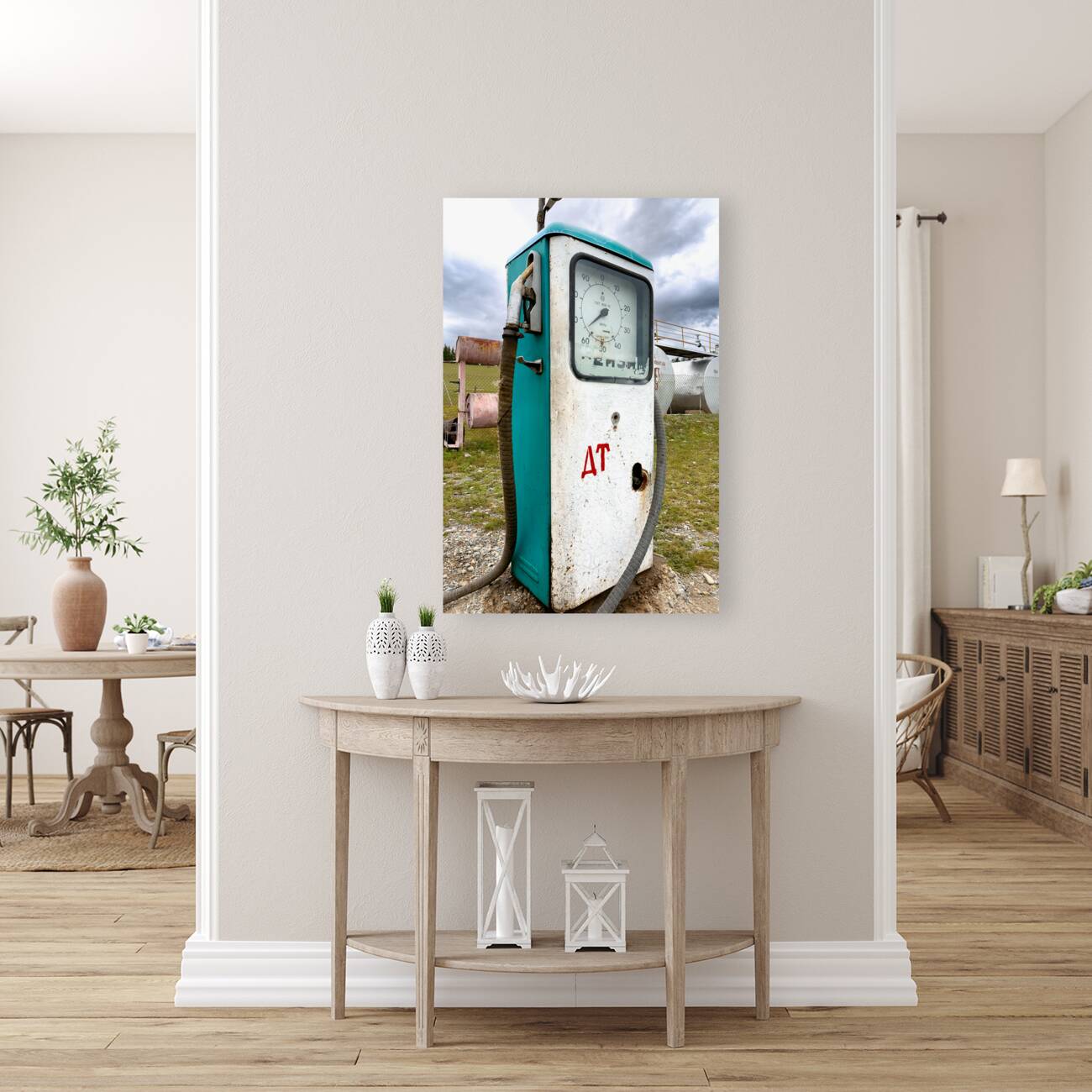 Mongolia. Old style soviet gas station Reproduction