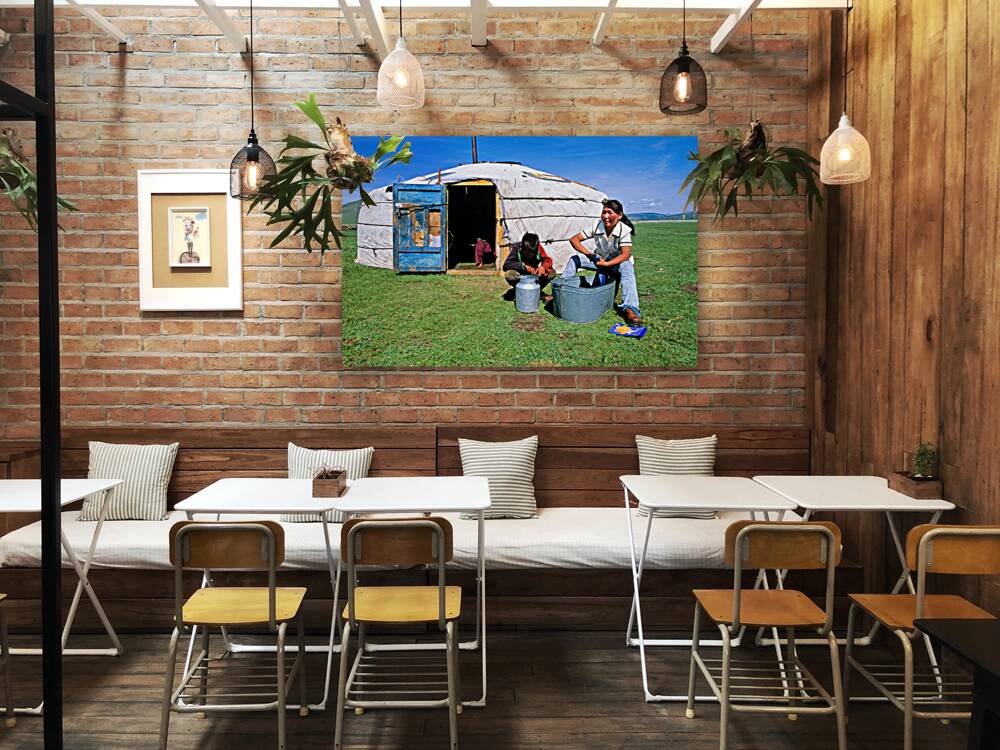 Mongolia. A ger nomadic tent Reproduction