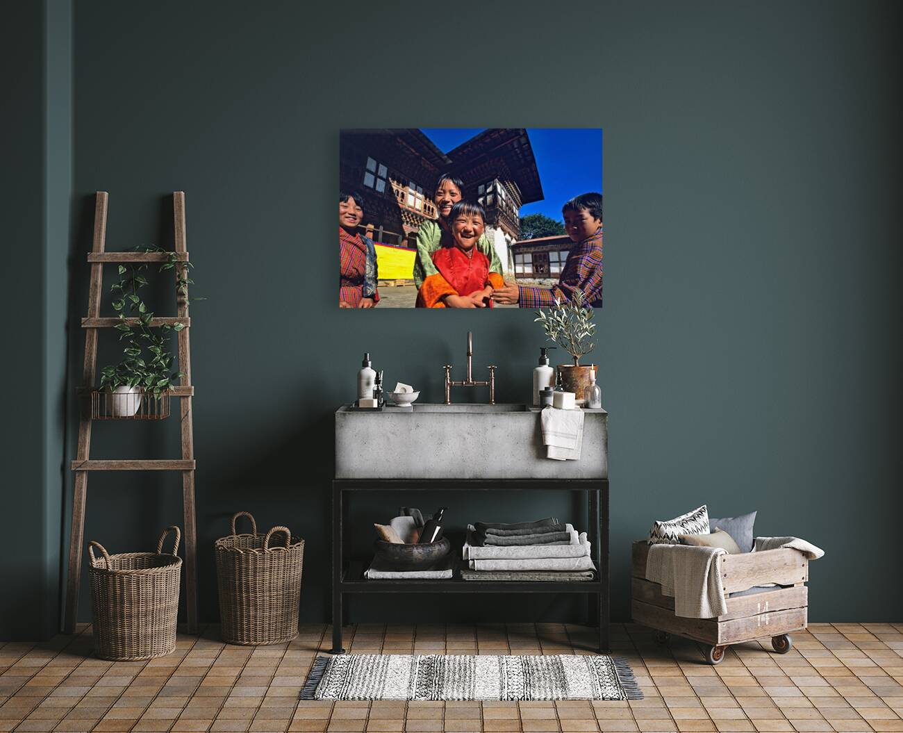 BHUTAN. Bumthang Valley Reproduction