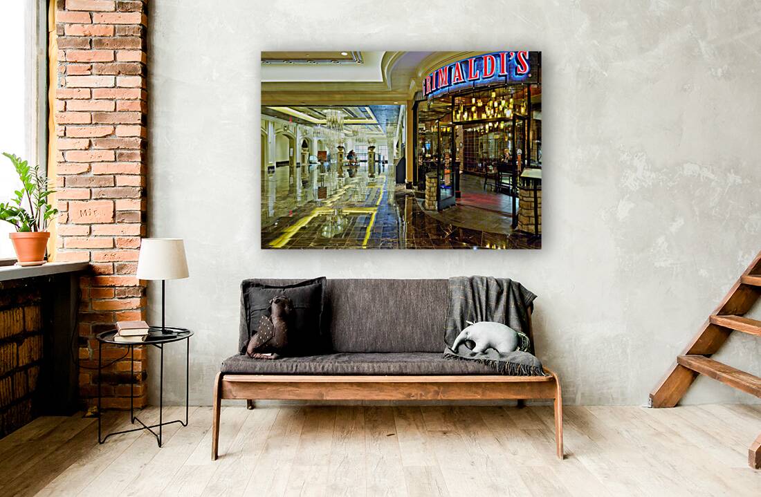 Shopping Mall at Venetian Hotel. Las Vegas Nevada USA Reproduction