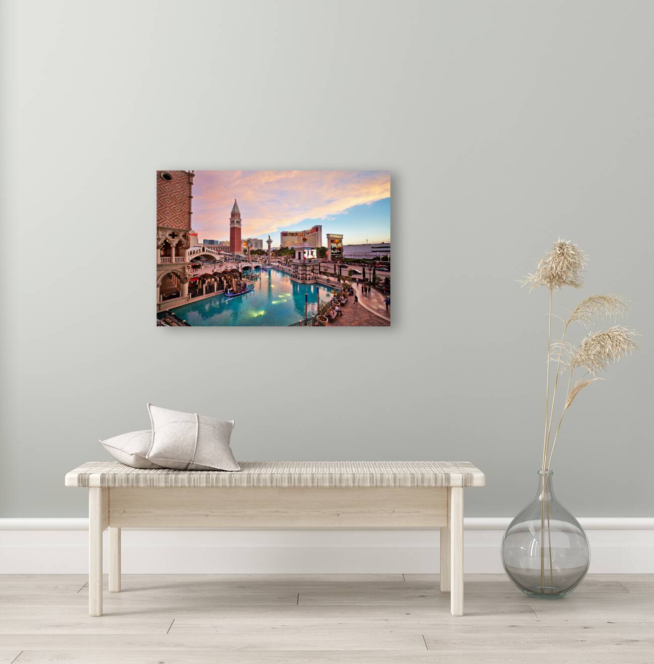 Venetian Hotel at Sunset. Las Vegas Nevada USA Reproduction