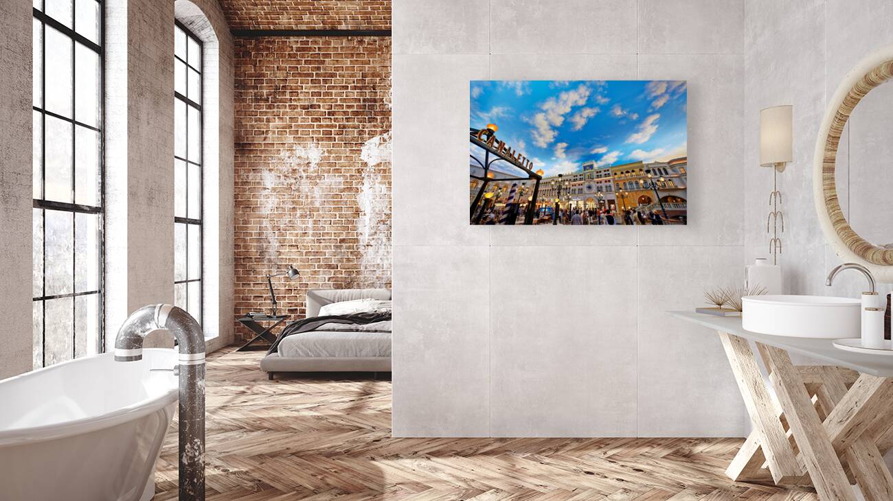 Little Venice at Venetian Hotel Mall. Las Vegas Nevada USA Reproduction