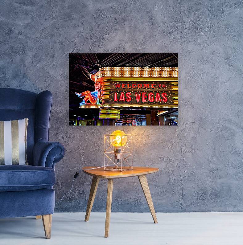 Welcome to Las Vegas sign. MGM Grand Hotel. Las Vegas Nevada USA Reproduction