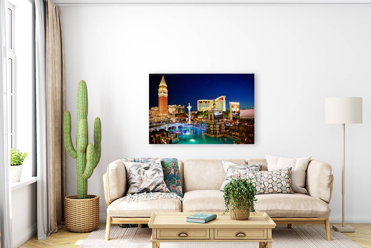 Venetian Hotel at Sunset. Las Vegas Nevada USA Reproduction