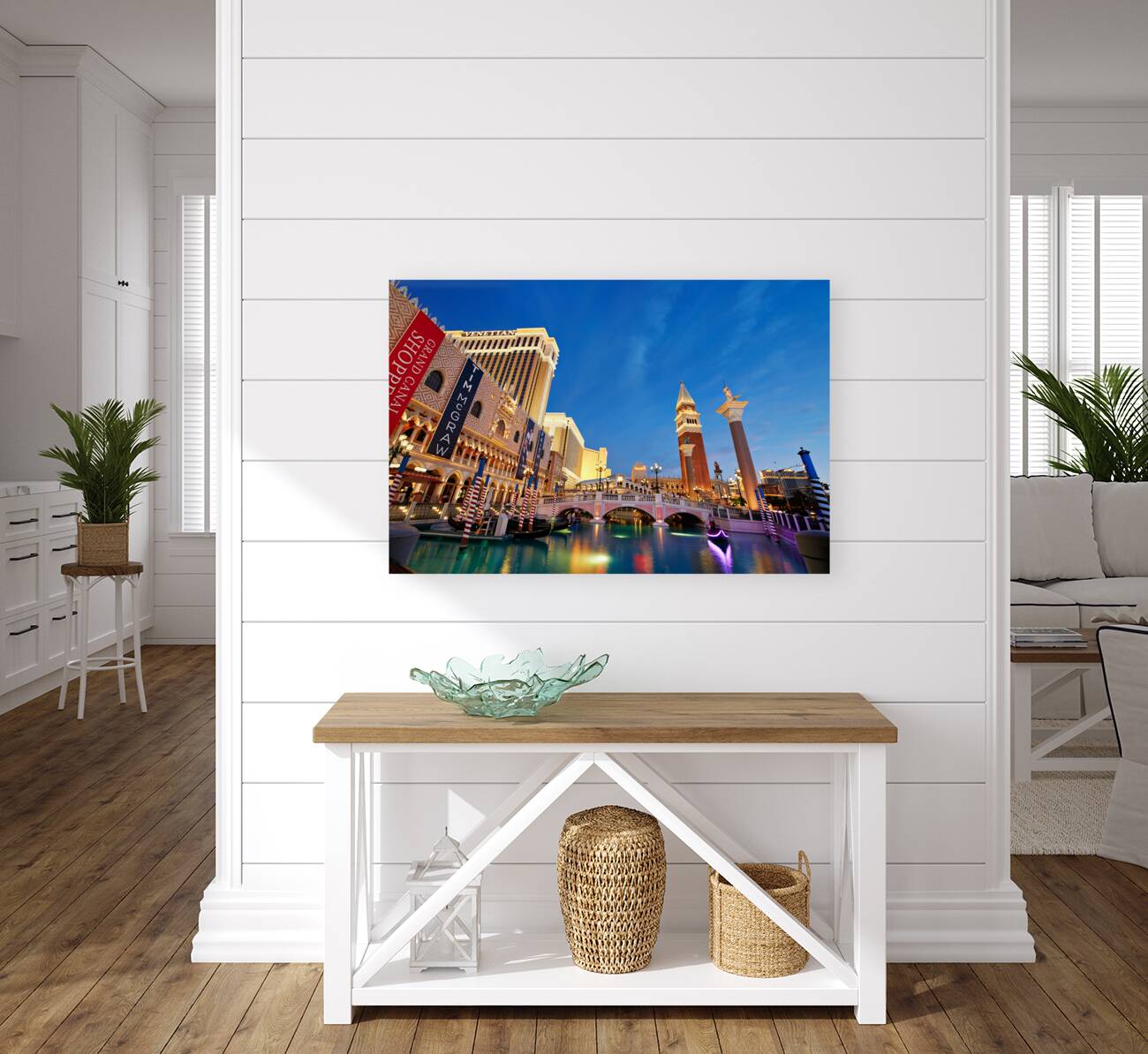 Venetian Hotel at Sunset. Las Vegas Nevada USA Reproduction