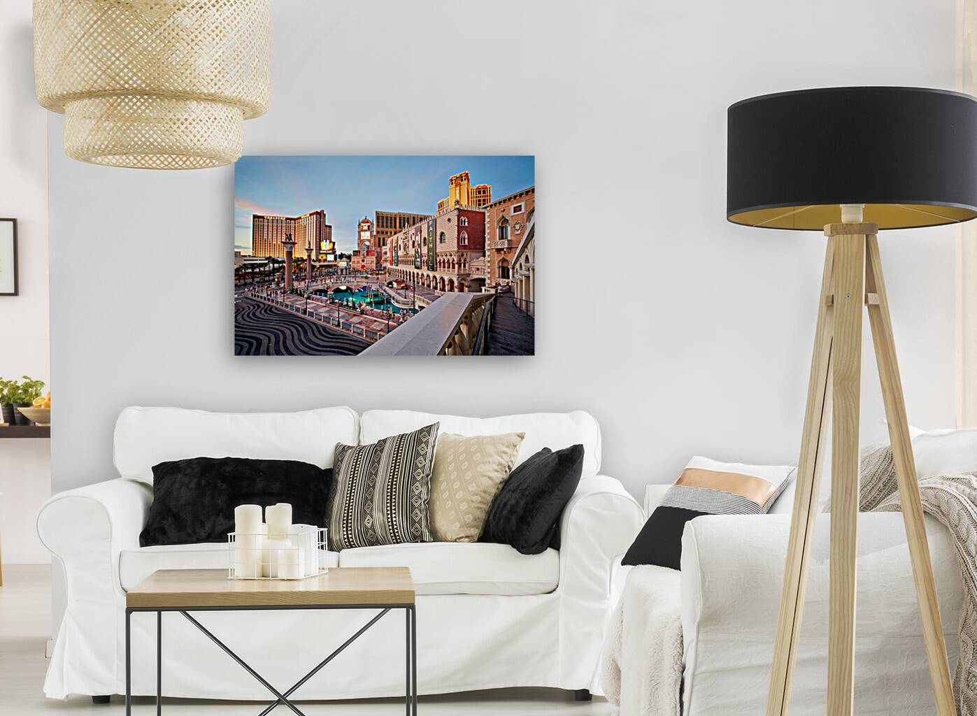 Venetian Hotel at Sunset. Las Vegas Nevada USA Reproduction