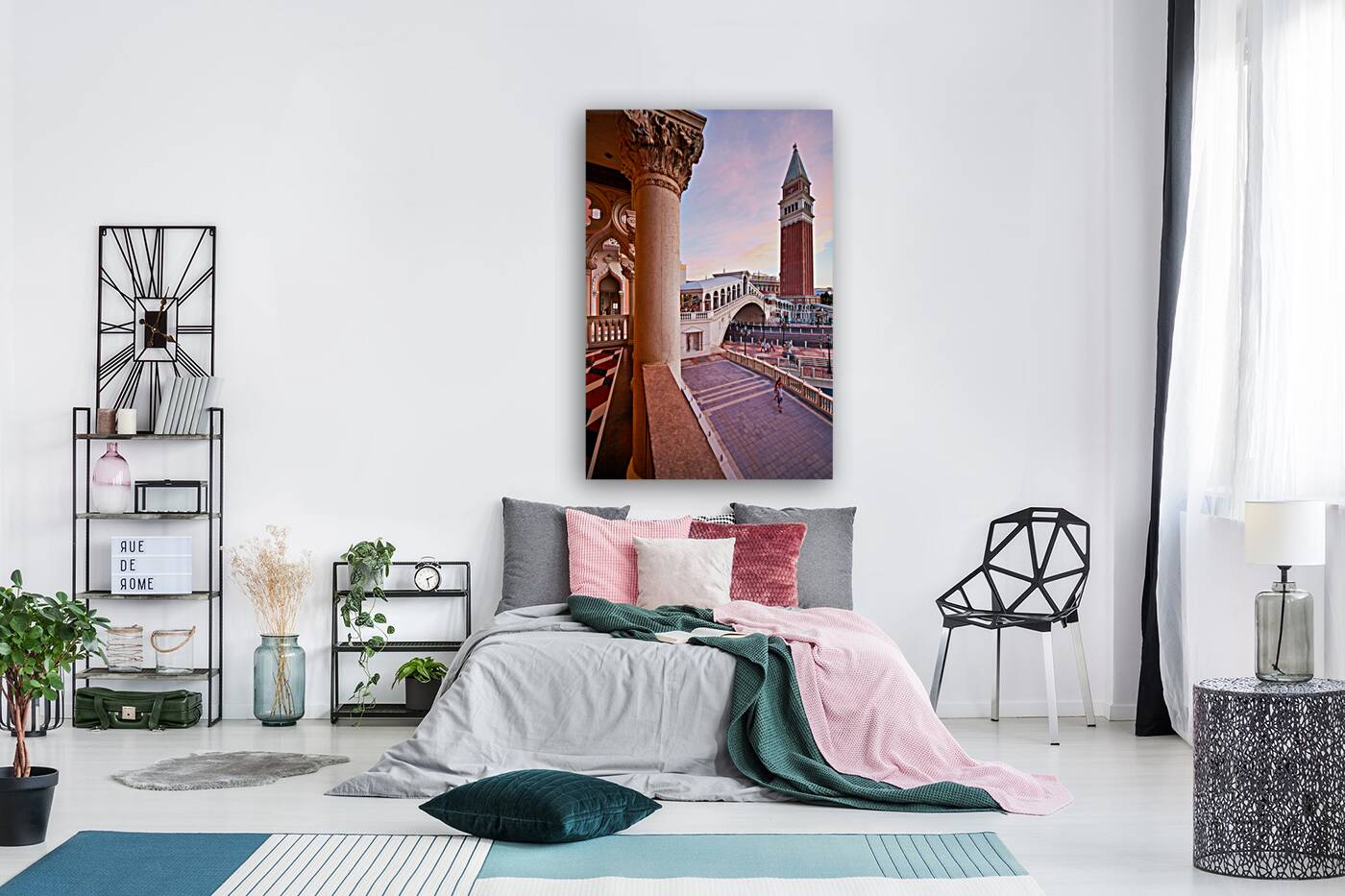 Venetian Hotel at Sunset. Las Vegas Nevada USA Reproduction