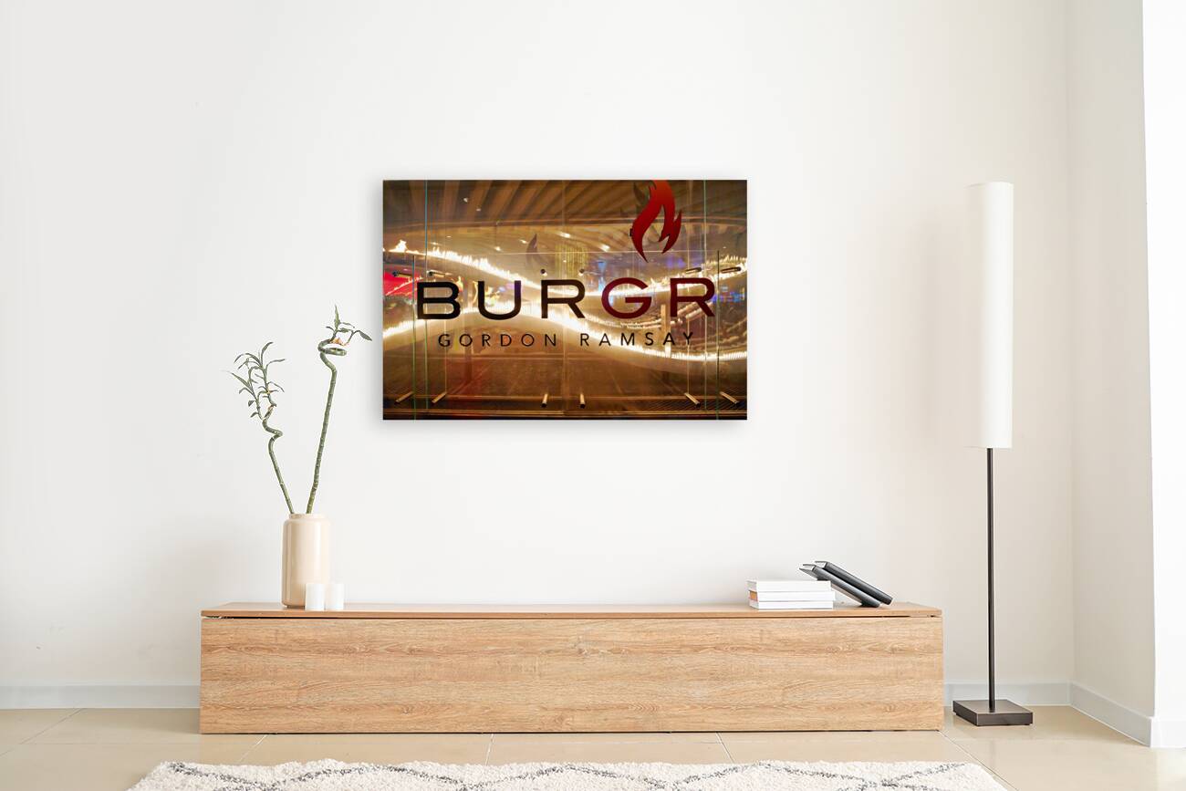 Gordon Ramsay Burgr Gourmet Restaurant. Paris Casino. Las Vegas Nevada USA Reproduction