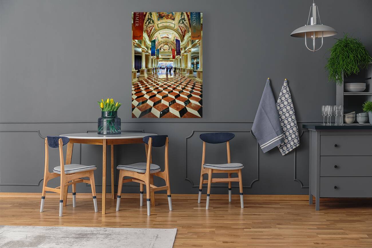 The Lobby of Venetian Hotel. Las Vegas Nevada USA Reproduction