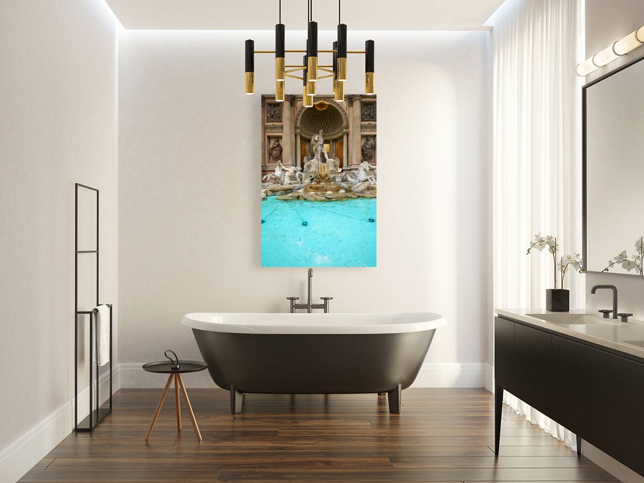 Trevi Fountain on the Strip. Las Vegas Nevada USA Reproduction