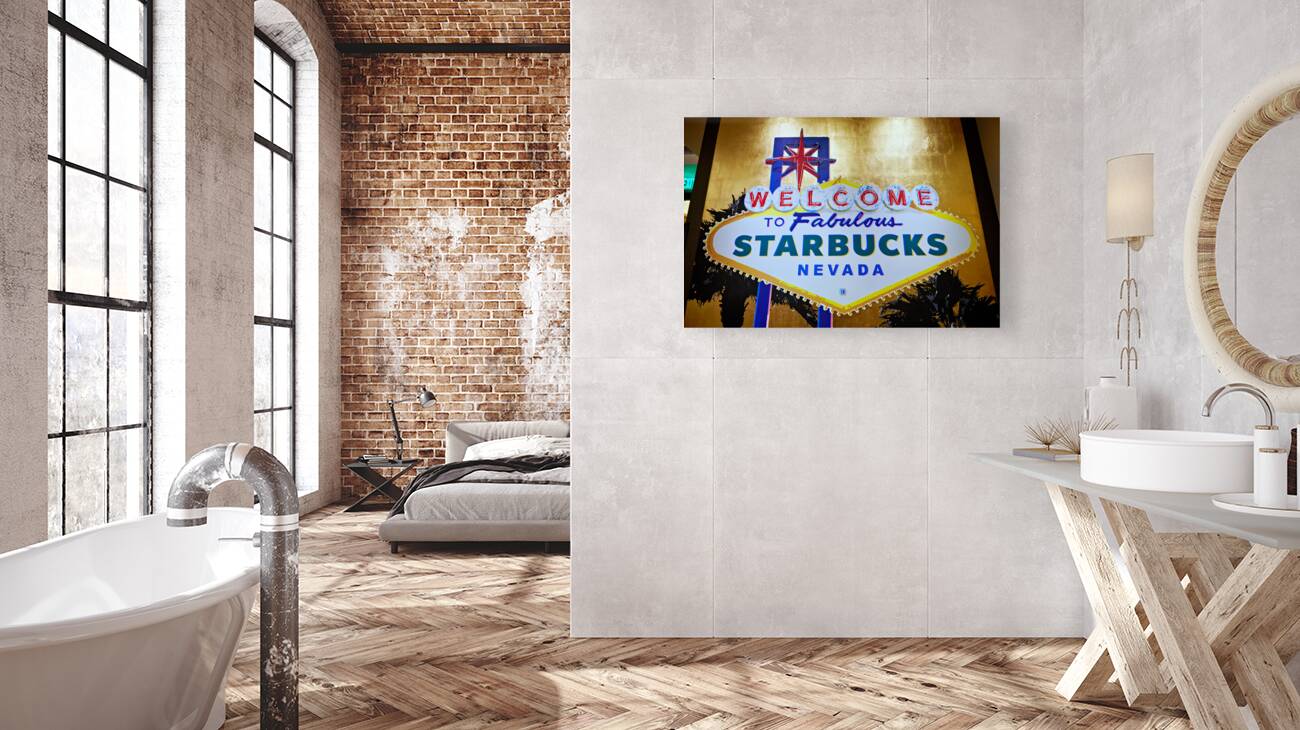 Starbucks Coffee. Caesars Palace Hotel. Las Vegas Nevada USA Reproduction