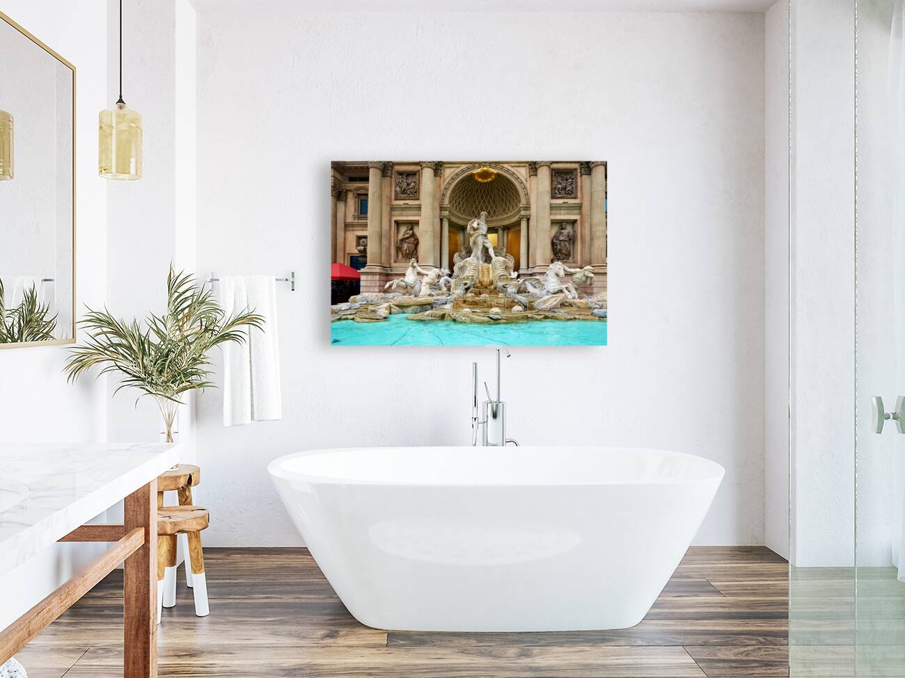 Trevi Fountain on the Strip. Las Vegas Nevada USA Reproduction