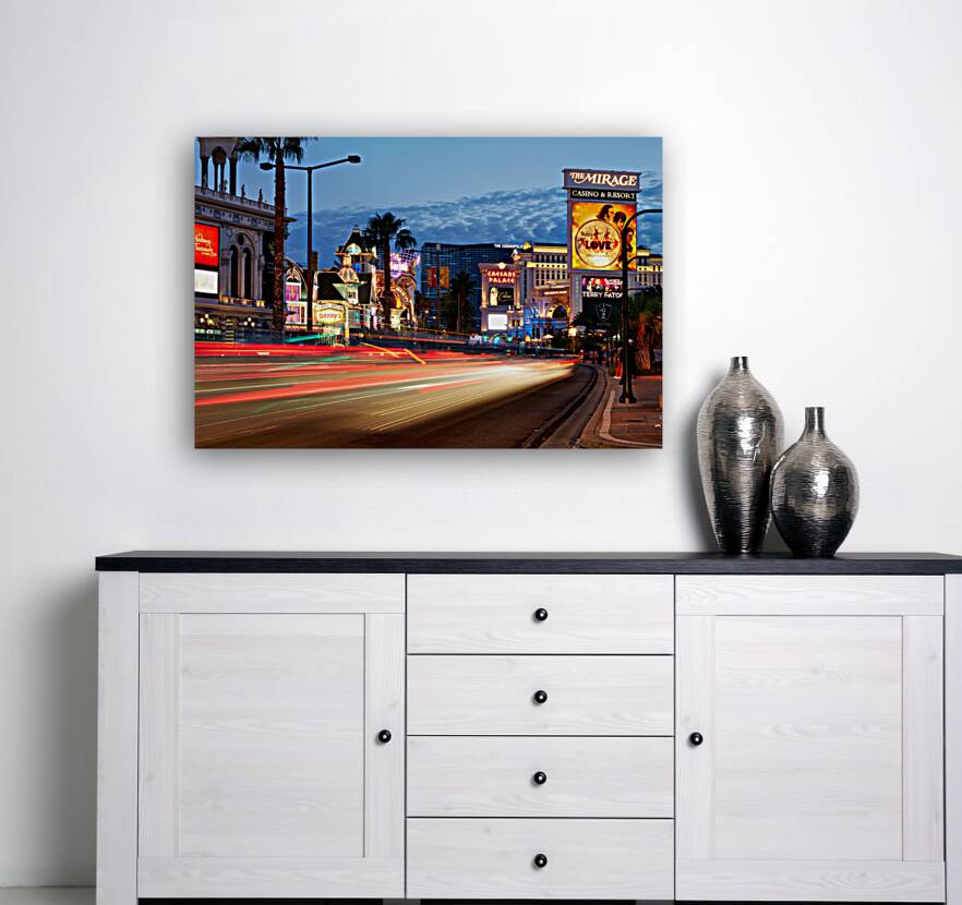 The Strip by Night. Las Vegas Nevada USA Reproduction