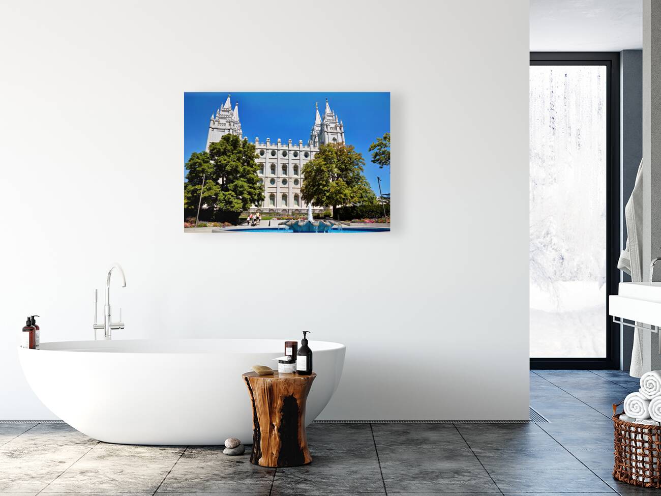 Salt Lake Mormon Temple. Salt Lake City Utah USA Reproduction