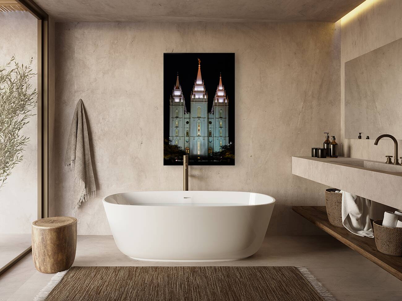 Salt Lake Mormon Temple. Salt Lake City Utah USA Reproduction