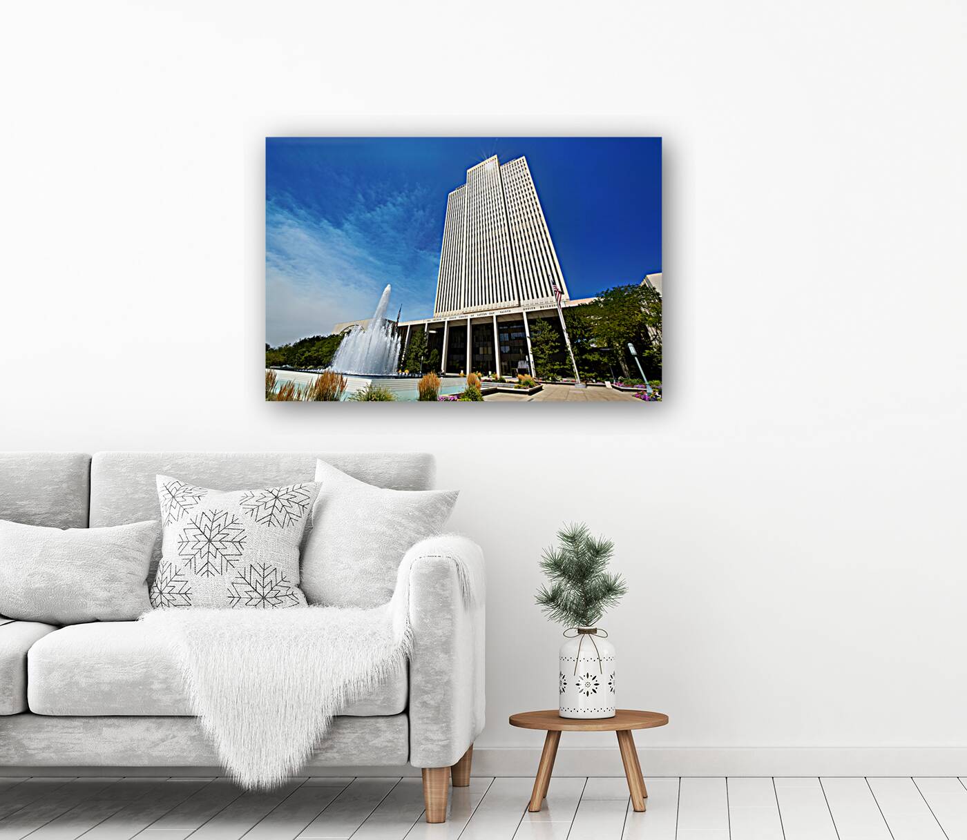 The hedaquarter of the Mormon Church of Jesus Christ the latter day. Salt Lake City Utah USA Reproduction