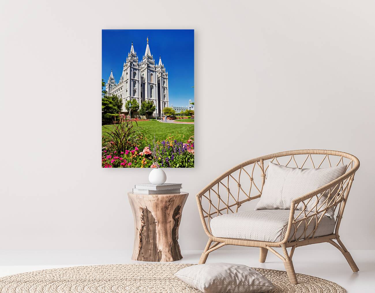 Salt lake Mormon Temple. Salt Lake City Utah USA Reproduction