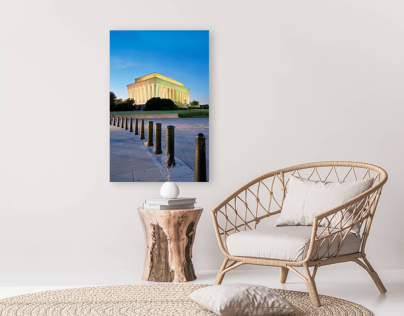 The Lincoln Memorial at sunset. Washington D.C. Reproduction