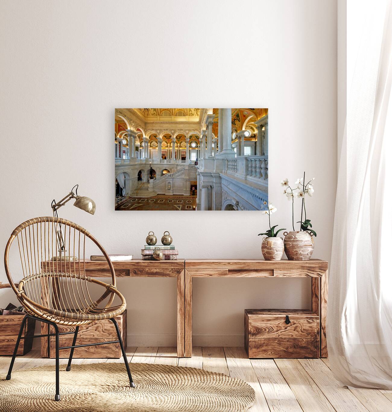 Inside the Library of Congress. Washington D.C. Reproduction