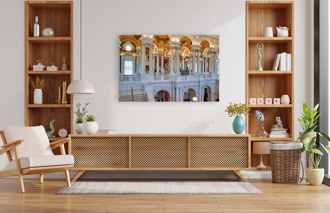 Inside the Library of Congress. Washington D.C. Reproduction