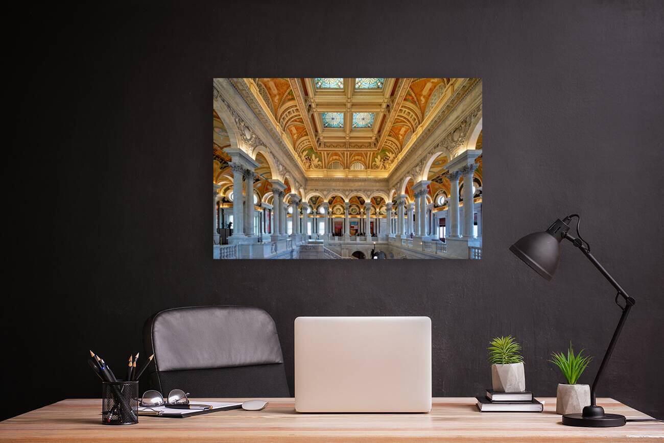 Inside the Library of Congress. Washington D.C. Reproduction