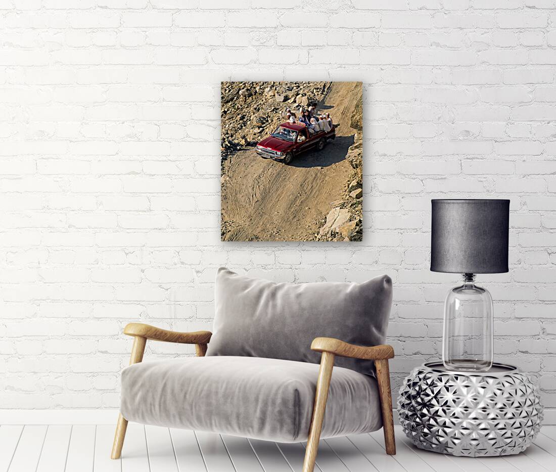 Pakistan. On the gravel road to Shandur Pass Reproduction