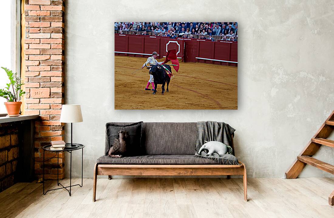 ANDALUSIA SPAIN. Bullfight in Seville Arena Reproduction