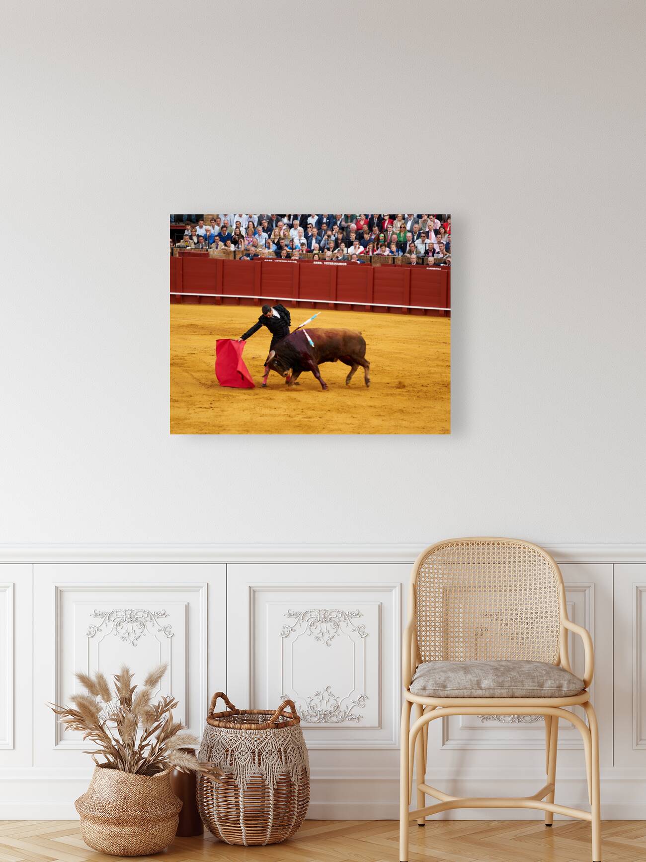 ANDALUSIA SPAIN. Bullfight in Seville Arena Reproduction