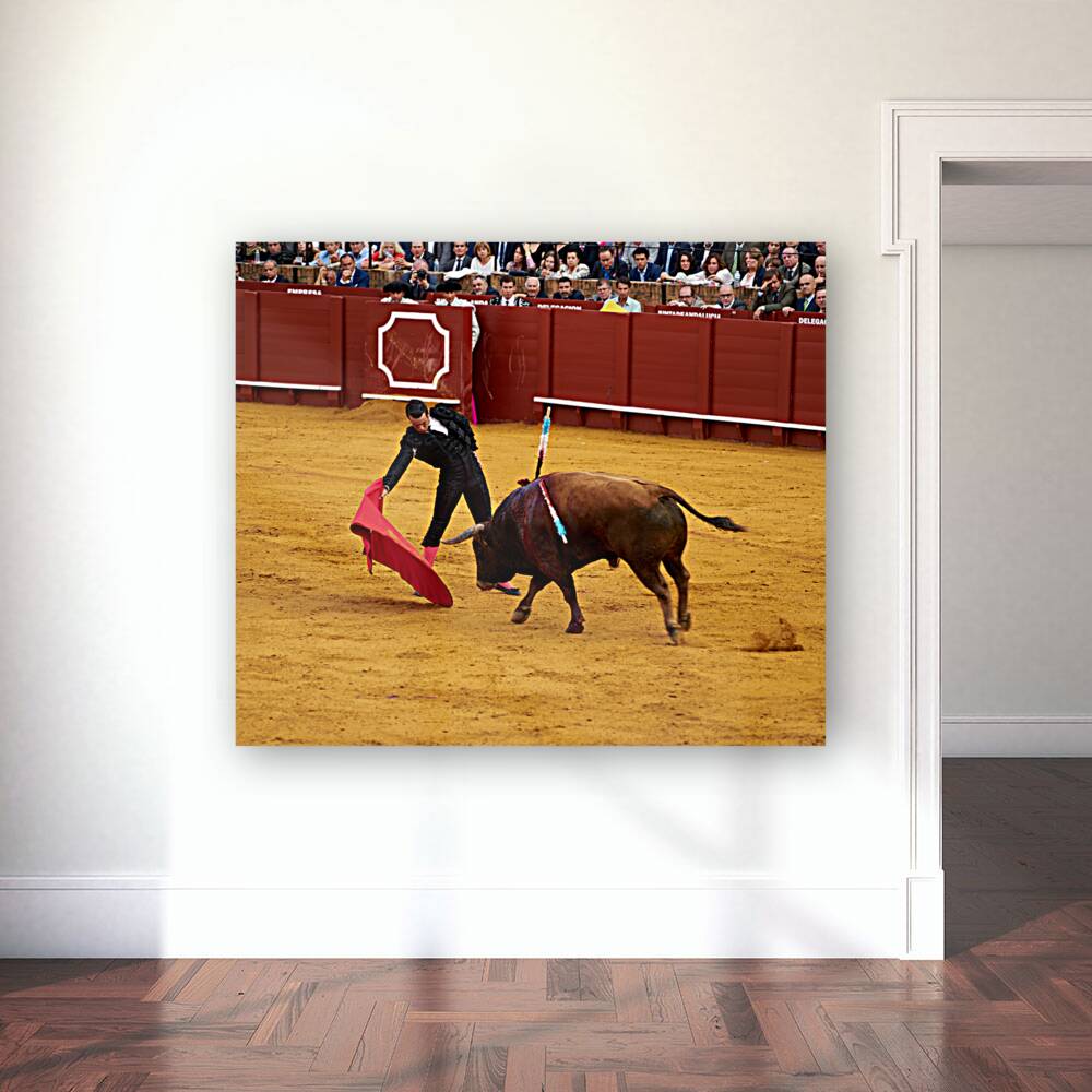ANDALUSIA SPAIN. Bullfight in Seville Arena Reproduction